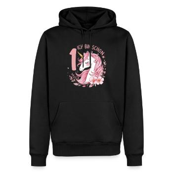 1st Birthday Girl 1 Year Horse Horses Unicorn - Men’s Premium Organic Hoodie - black - Front - Nico (187cm)