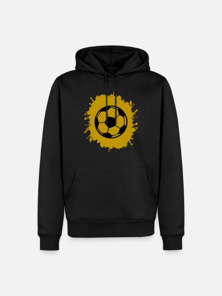 splatter fußball - Männer Premium Bio Hoodie - Schwarz