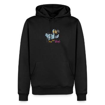 Dodo amical - Sweat à capuche Premium bio Homme - noir - Devant - Nico (187cm)