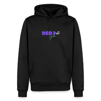 Dodo Love Bird - Sweat à capuche Premium bio Homme - noir - Devant - Nico (187cm)