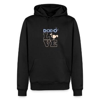 beliebter Dodo Love - Männer Premium Bio Hoodie - Schwarz - Vorne - Nico (187cm)