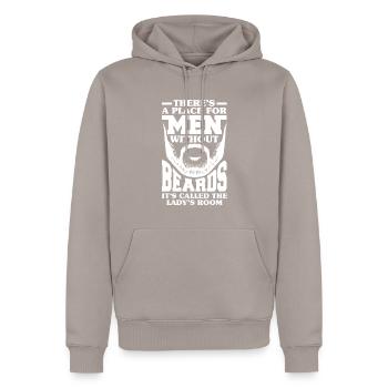 Beard Care Beard Lover Men Beard - Men’s Premium Organic Hoodie - taupe - Front - Nico (187cm)