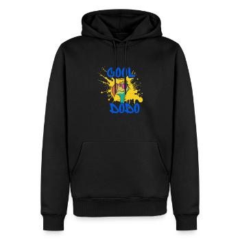 Dodo frais - Sweat à capuche Premium bio Homme - noir - Devant - Nico (187cm)