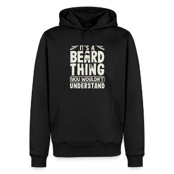 Bartpflege Bart Liebhaber Männer Bart - Männer Premium Bio Hoodie - Schwarz - Vorne - Nico (187cm)