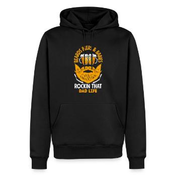 Bartpflege Bart Liebhaber Männer Bart - Männer Premium Bio Hoodie - Schwarz - Vorne - Nico (187cm)