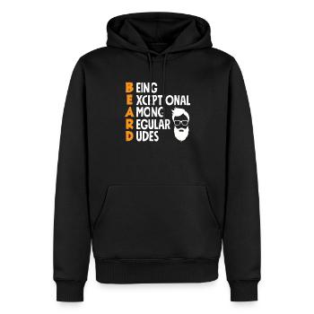 Bartpflege Bart Liebhaber Männer Bart - Männer Premium Bio Hoodie - Schwarz - Vorne - Nico (187cm)