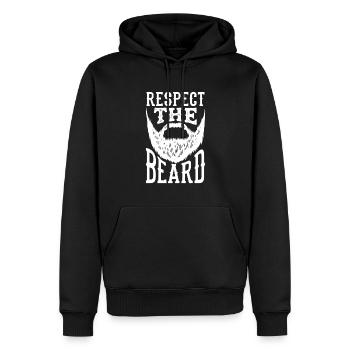 Soins de la barbe Beard Lover Hommes Barbe - Sweat à capuche Premium bio Homme - noir - Devant - Nico (187cm)