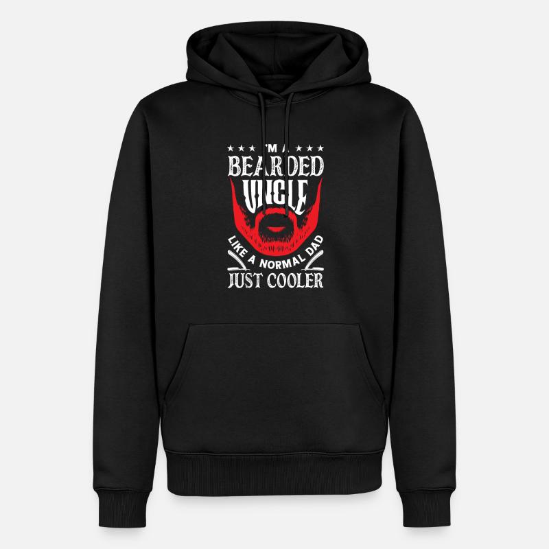 Bartpflege Bart Liebhaber Männer Bart - Männer Premium Bio Hoodie - Schwarz