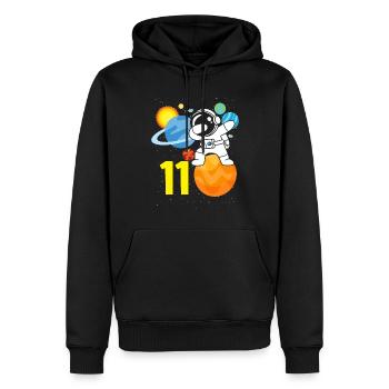 11. Geburtstag Jungen Astronaut Geburtstag - Männer Premium Bio Hoodie - Schwarz - Vorne - Nico (187cm)