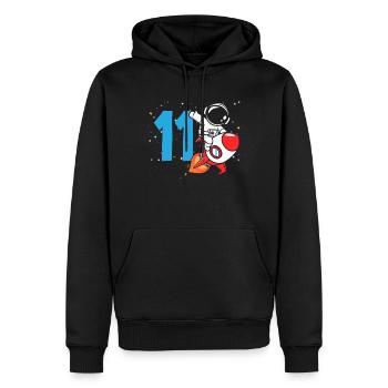 11. Geburtstag Jungen Astronaut Geburtstag - Männer Premium Bio Hoodie - Schwarz - Vorne - Nico (187cm)