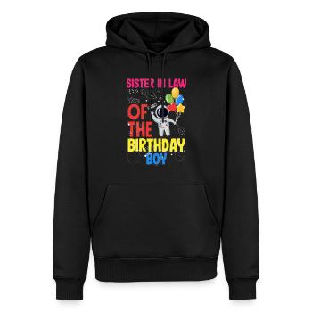 Anniversaire des enfants Membres de la famille des astronautes - Sweat à capuche Premium bio Homme - noir - Devant - Nico (187cm)
