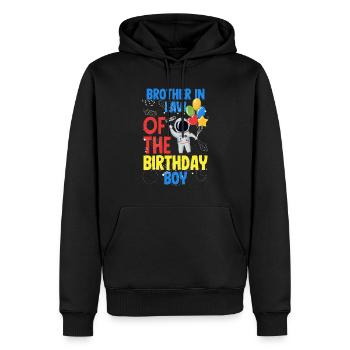Anniversaire des enfants Membres de la famille des astronautes - Sweat à capuche Premium bio Homme - noir - Devant - Nico (187cm)