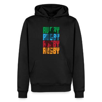 Rugby Rugby Rugby Rugby Rugby à Bunt - Sweat à capuche Premium bio Homme - noir - Devant - Nico (187cm)