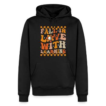 Verlieben Sie sich in Learning Groovy Fall - Männer Premium Bio Hoodie - Schwarz - Vorne - Nico (187cm)
