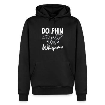 Delfinflüsterer für Meeresliebhaber - Männer Premium Bio Hoodie - Schwarz - Vorne - Nico (187cm)