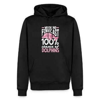 Prédiction du week-end : 100% de chances d’avoir des dauphins - Sweat à capuche Premium bio Homme - noir - Devant - Nico (187cm)