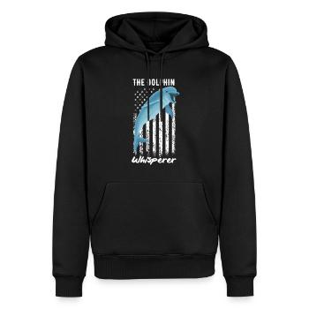 Der Delfinflüsterer für Meeresliebhaber - Männer Premium Bio Hoodie - Schwarz - Vorne - Nico (187cm)