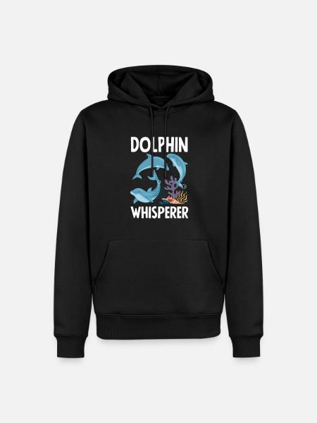 Dolphin Whisperer Lover Dolphins - Men’s Premium Organic Hoodie - black