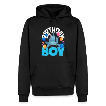 Dauphin - Enfant d’anniversaire - Sweat à capuche Premium bio Homme - noir - Devant - Nico (187cm)