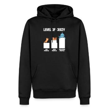 Niveau de liste d’animaux fous Amoureux des animaux - Sweat à capuche Premium bio Homme - noir - Devant - Nico (187cm)