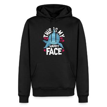 This is my happy face dolphin - Men’s Premium Organic Hoodie - black - Front - Nico (187cm)