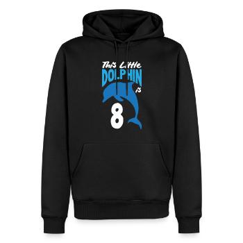 Dieser Kleine Delphin Ist 8 8. Geburtstag - Männer Premium Bio Hoodie - Schwarz - Vorne - Nico (187cm)