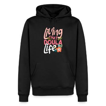 Doula Geschenk Doula Doulas - Männer Premium Bio Hoodie - Schwarz - Vorne - Nico (187cm)