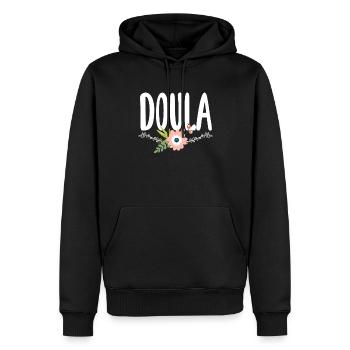 Doula Geschenk Doula Doulas - Männer Premium Bio Hoodie - Schwarz - Vorne - Nico (187cm)
