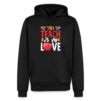 Lustiges Lehrer Lehrerinnen Geschenk - Männer Premium Bio Hoodie - Schwarz - Vorne - Nico (187cm)