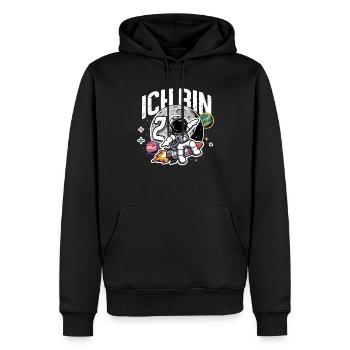 2ème anniversaire garçons 2 ans astronaute anniversaire - Sweat à capuche Premium bio Homme - noir - Devant - Nico (187cm)