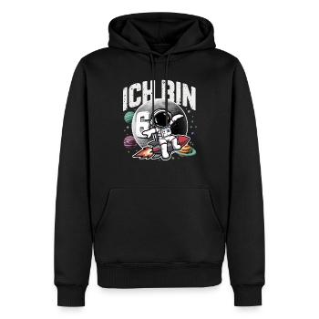 6. Geburtstag Jungen 6 Jahre Astronaut Geburtstag - Männer Premium Bio Hoodie - Schwarz - Vorne - Nico (187cm)