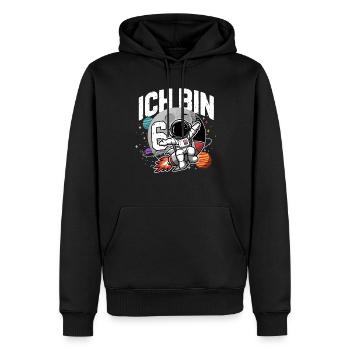 6. Geburtstag Jungen 6 Jahre Astronaut Geburtstag - Männer Premium Bio Hoodie - Schwarz - Vorne - Nico (187cm)