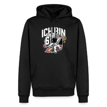 6. Geburtstag Jungen 6 Jahre Astronaut Geburtstag - Männer Premium Bio Hoodie - Schwarz - Vorne - Nico (187cm)