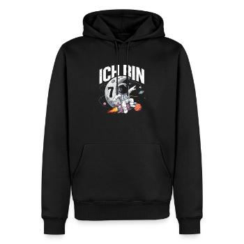 7e anniversaire garçons 7 ans anniversaire astronaute - Sweat à capuche Premium bio Homme - noir - Devant - Nico (187cm)