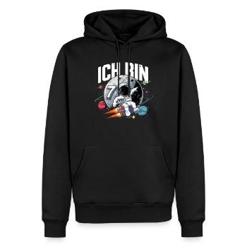 7e anniversaire garçons 7 ans anniversaire astronaute - Sweat à capuche Premium bio Homme - noir - Devant - Nico (187cm)