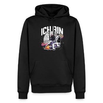 11. Geburtstag Jungen Astronaut Geburtstag - Männer Premium Bio Hoodie - Schwarz - Vorne - Nico (187cm)