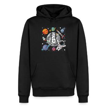 6. Geburtstag Jungen 6 Jahre Astronaut Geburtstag - Männer Premium Bio Hoodie - Schwarz - Vorne - Nico (187cm)