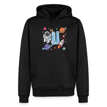 11th Birthday Boys Astronaut Birthday - Men’s Premium Organic Hoodie - black - Front - Nico (187cm)