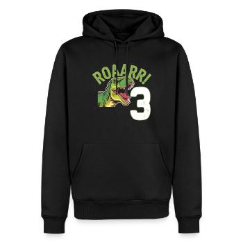 3ème anniversaire 3 ans Dino Dinosaur Fan - Sweat à capuche Premium bio Homme - noir - Devant - Nico (187cm)
