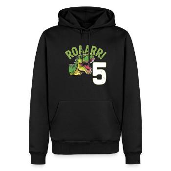 5. Geburtstag 5 Jahre Dino Dinosaurier Fan - Männer Premium Bio Hoodie - Schwarz - Vorne - Nico (187cm)