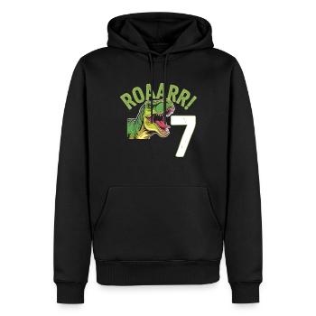7. Geburtstag 7 Jahre Dino Dinosaurier Fan - Männer Premium Bio Hoodie - Schwarz - Vorne - Nico (187cm)