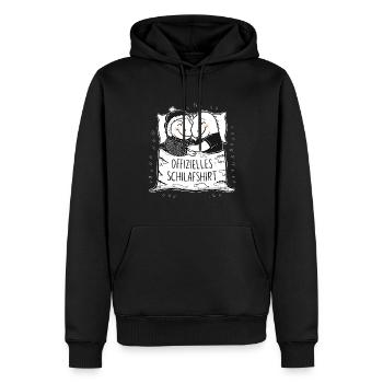 Chemise de nuit officielle Sweet Dino Couple - Sweat à capuche Premium bio Homme - noir - Devant - Nico (187cm)