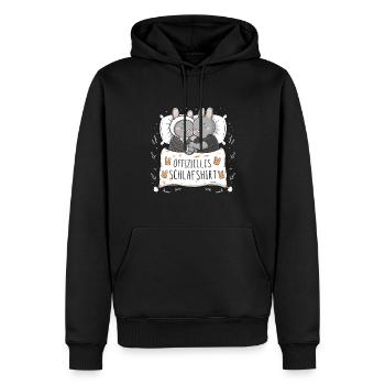 Chemise de nuit officielle Cute Bunny Bunny Pair - Sweat à capuche Premium bio Homme - noir - Devant - Nico (187cm)