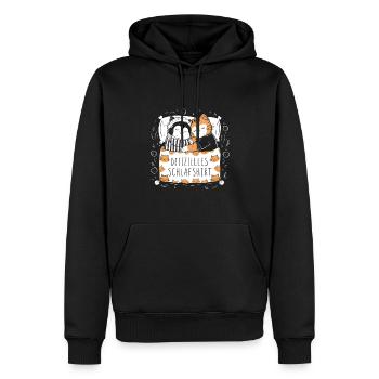 Chemise de nuit officielle Chat mignon chat chats couple - Sweat à capuche Premium bio Homme - noir - Devant - Nico (187cm)