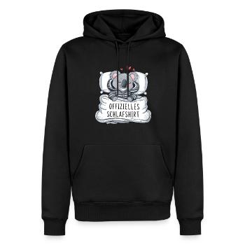 Official Sweet Koala Sleep Shirt - Men’s Premium Organic Hoodie - black - Front - Nico (187cm)