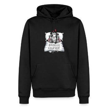 Chemise de nuit officielle Cute Panda - Sweat à capuche Premium bio Homme - noir - Devant - Nico (187cm)