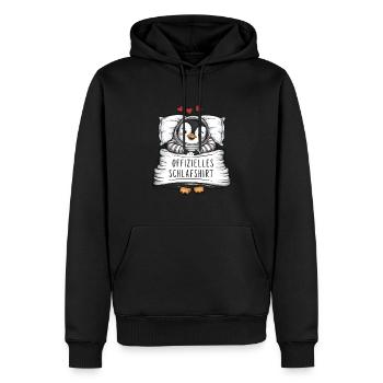 Chemise de nuit officielle Sweet Penguin - Sweat à capuche Premium bio Homme - noir - Devant - Nico (187cm)