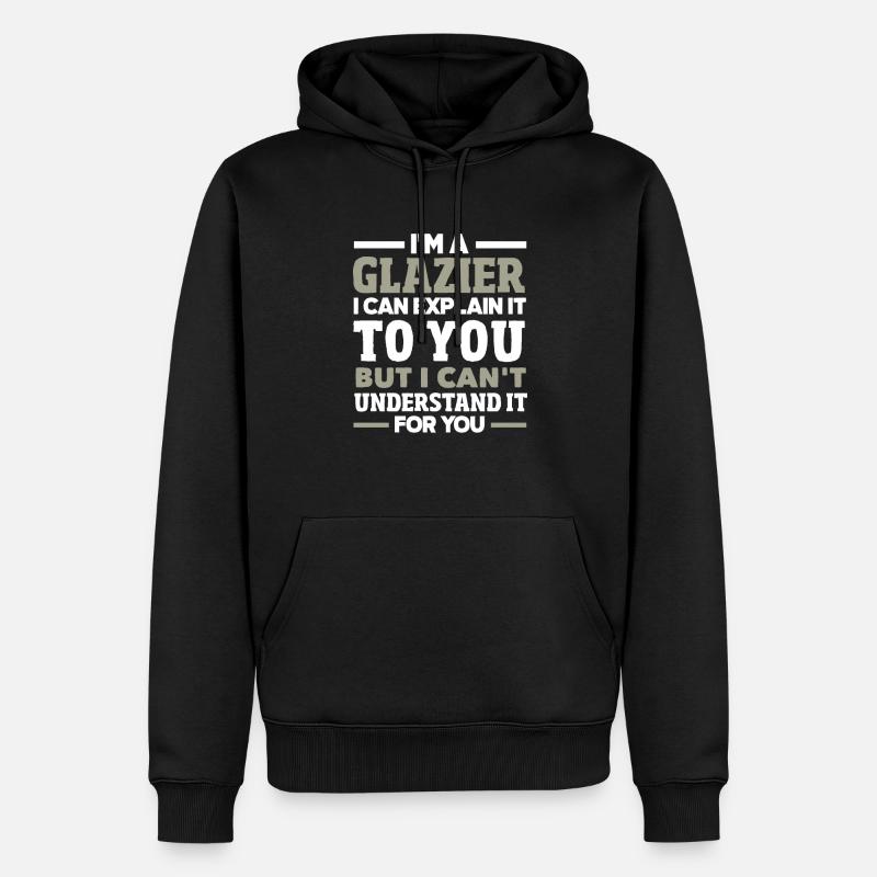 Glaser Geschenk - Männer Premium Bio Hoodie - Schwarz