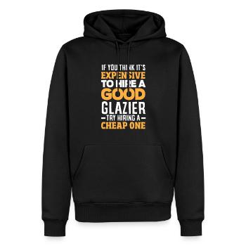 Glaser Geschenk - Männer Premium Bio Hoodie - Schwarz - Vorne - Nico (187cm)