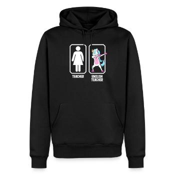 Lustiges Lehrer Lehrerinnen Geschenk - Männer Premium Bio Hoodie - Schwarz - Vorne - Nico (187cm)